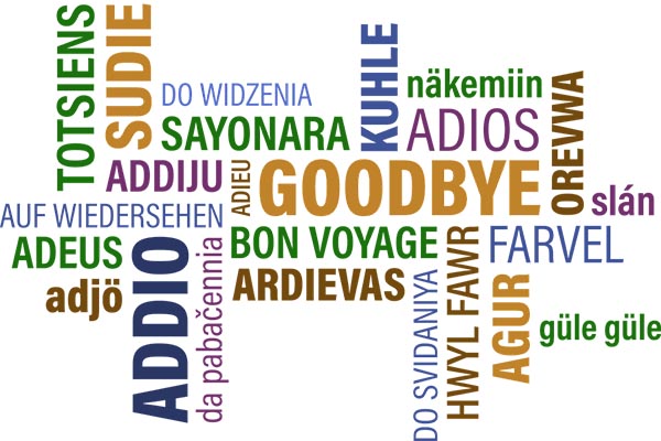 Wortwolke Abschied