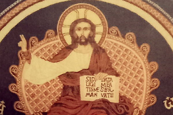 thronender Christus in der Chorapsis in St. Pankratius Anholt