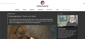 Link zum Hl. Franziskus - katholisch.de
