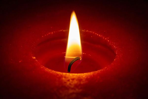 Nahaufnahme Kerzenflamme